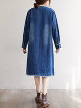 Women Casual Mid-Length Denim Dress